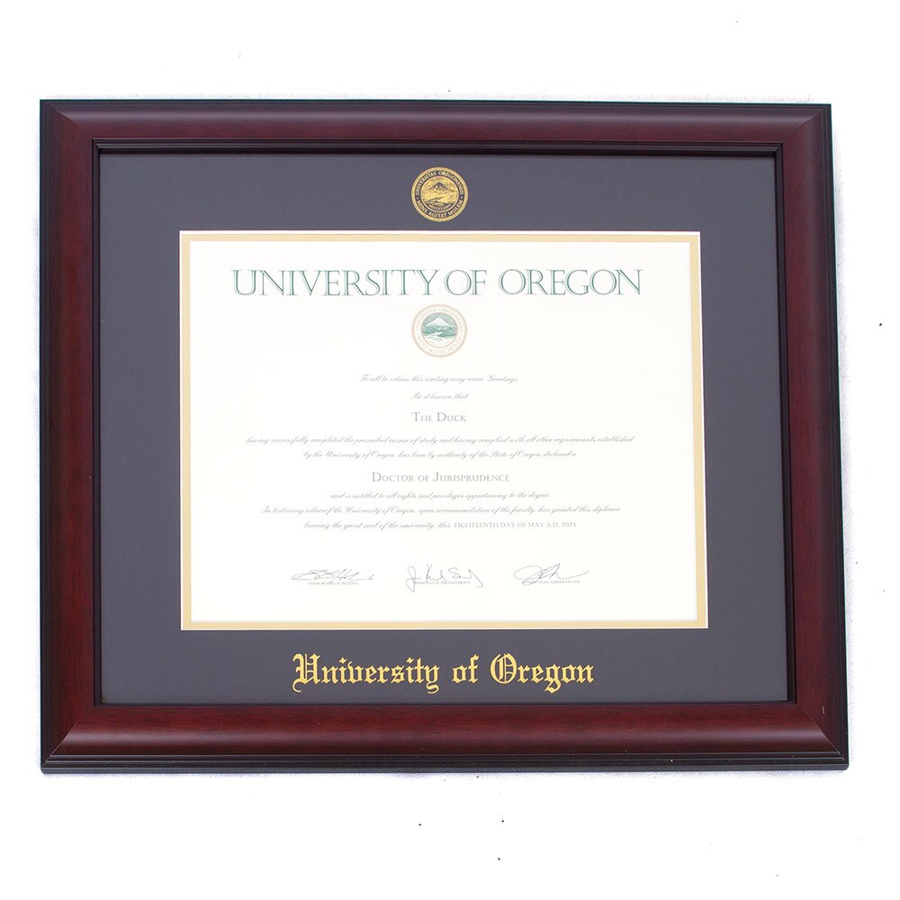 Oregon Seal, Josten's, Frames & Albums, Grad, 11"x14", Diploma Frame, Law, Gold Foil, Seal, 909484